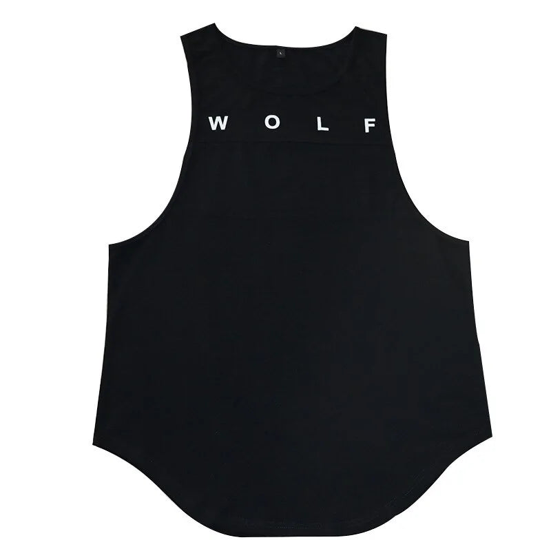 Men's Fashion Letter Print Tank Top: High-Quality Cotton Sleeveless Vest