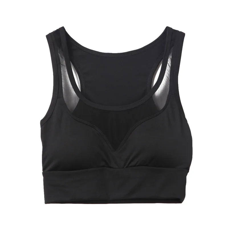 Women's Mesh Patchwork Sports Bra Tank Tops